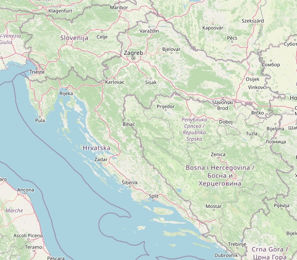 Mapa Chorwacji Mapa Chorwacji