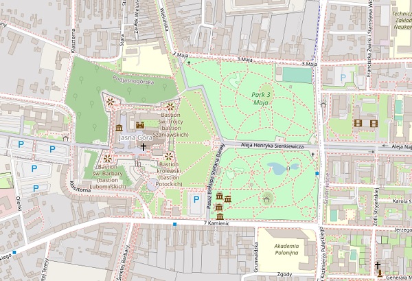 Mapa Częstochowa
