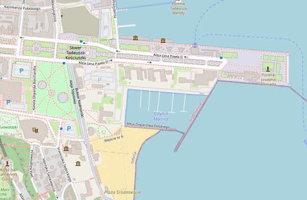 Mapa Gdynii