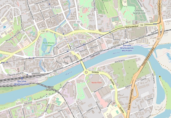 Mapa Gorzowa