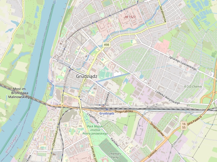 Mapa Grudziądza