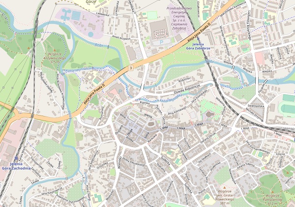 Mapa Jeleniej Góry