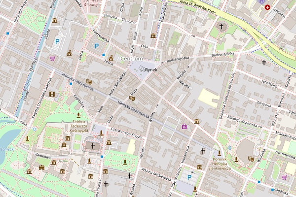 Mapa Kielc