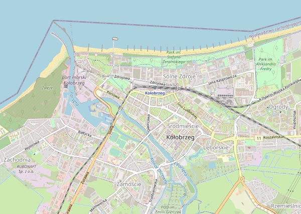 Mapa Kołobrzegu