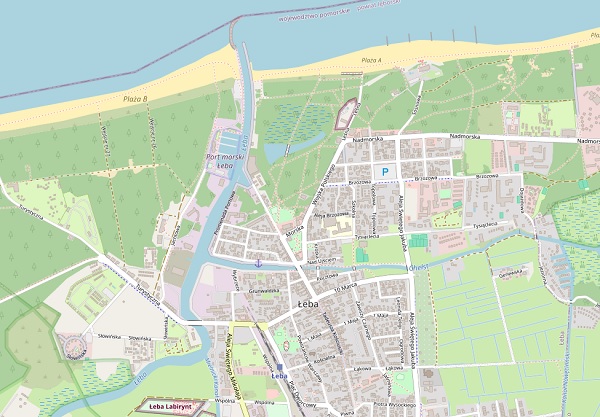 Mapa Łeby