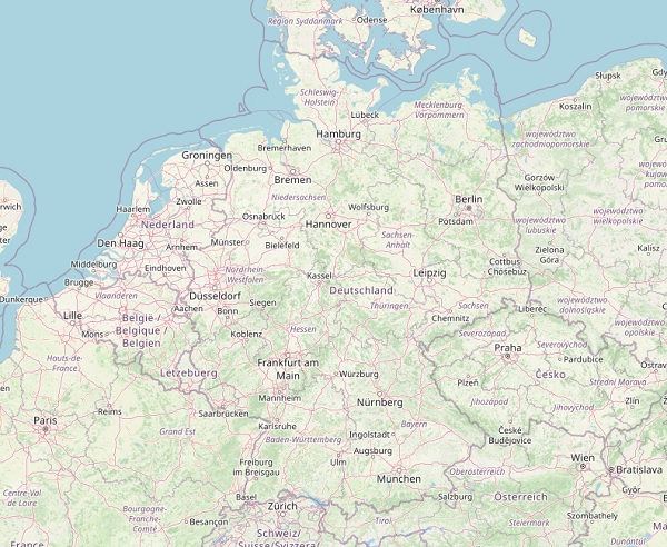 Mapa Niemiec