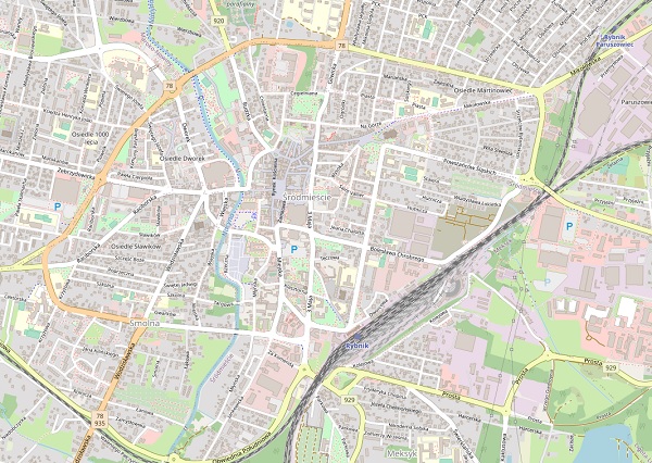 Mapa Rybnika