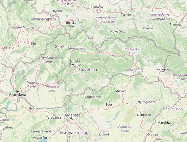 Mapa Słowacji Mapa Słowacji