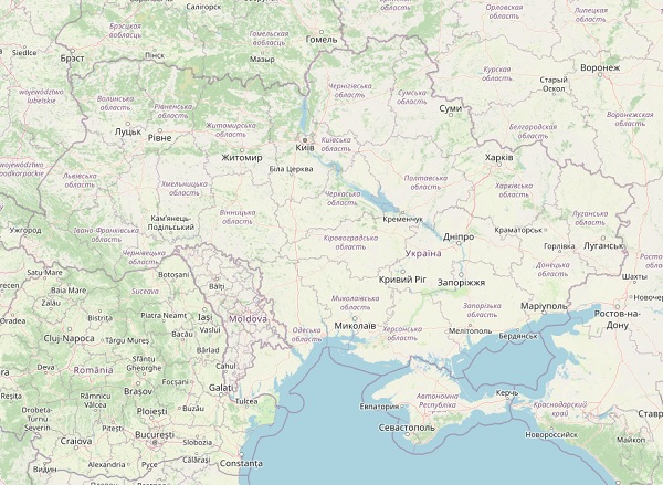 Mapa Ukrainy