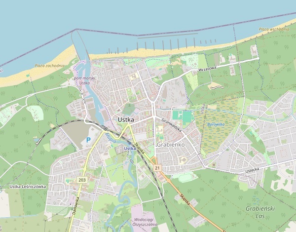 Mapa Ustki