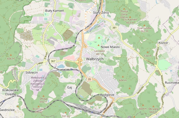 Mapa Wałbrzycha