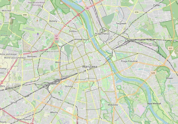 Mapa Warszawy