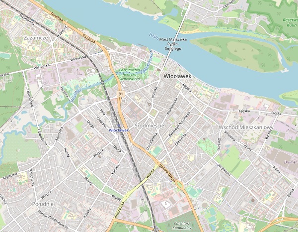 Mapa Włocławka
