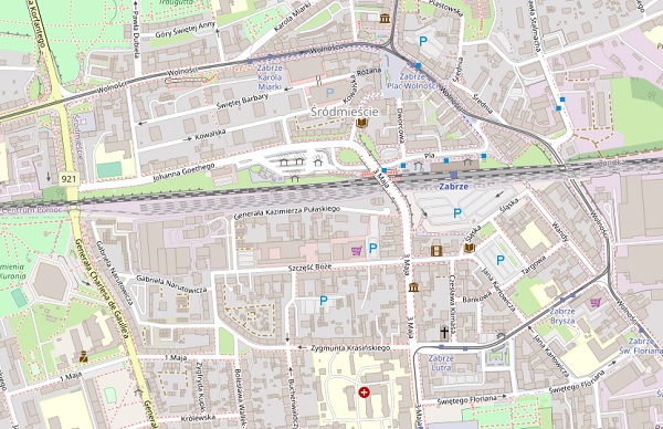 Mapa Zabrza